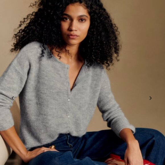 Sezane Tops - Gray Sezane Gaspard Cardigan